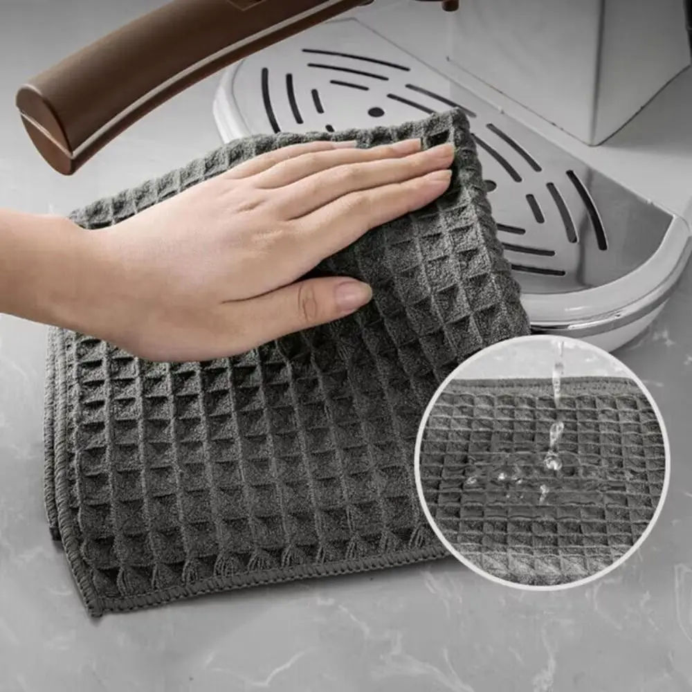 

10PCS Waffle Texture Microfiber Dish Towel High Absorbency Quick Dry Waffle Cleaning Towel Soft Reusable Kitchen Cleaning Cloth