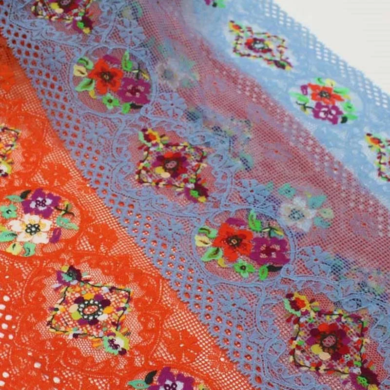 40Yards Print Elastic Stretch Lace Trim Skirt Hem For Clothing Accessories Dress Sewing Applique Costume DIY