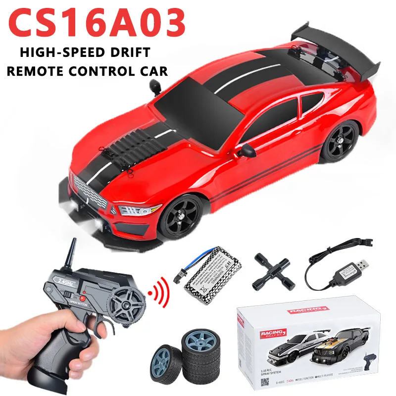 

CS16 1/16 Высокоскоростной ​ ​ Радиоуправляемая машинка для дрифта 2.4G с LED-подсветкой и эффектами дыма, игрушка для мальчиков