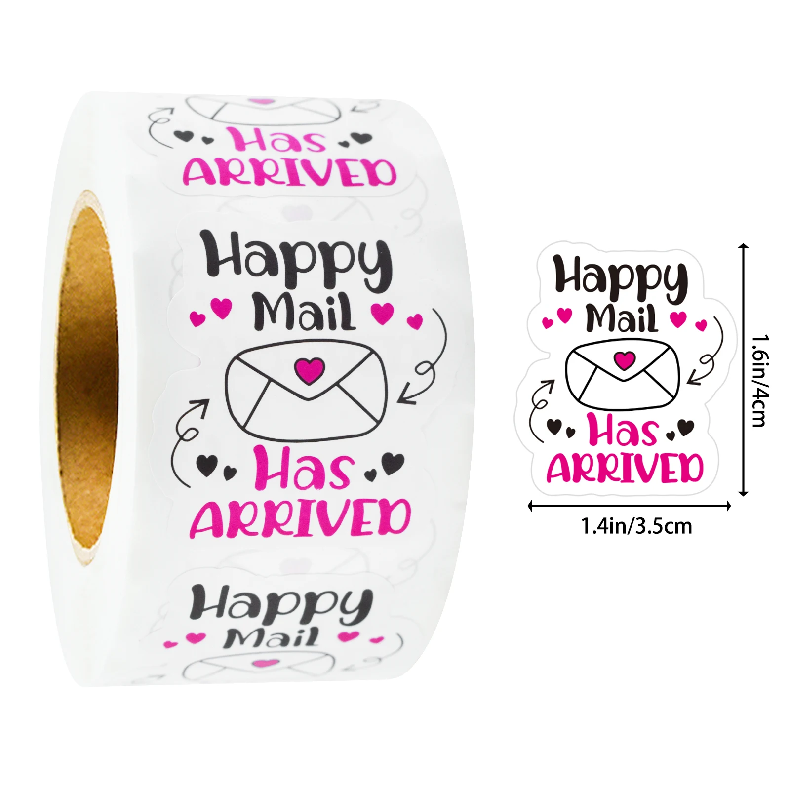 500Pcs 1.4In*1.6In Cute Style Heart Stickers for Envelopes, Heart Envelope Label Stickers, Handmade Stickers, Gift Bag Packaging Label Stickers, Small Business Stickers, Envelope Stickers, Back-To-School Graduation Gift Stickers, Desk Notebook Classroom Decoration Stickers, Cute Self-Adhesive Decorative Stickers