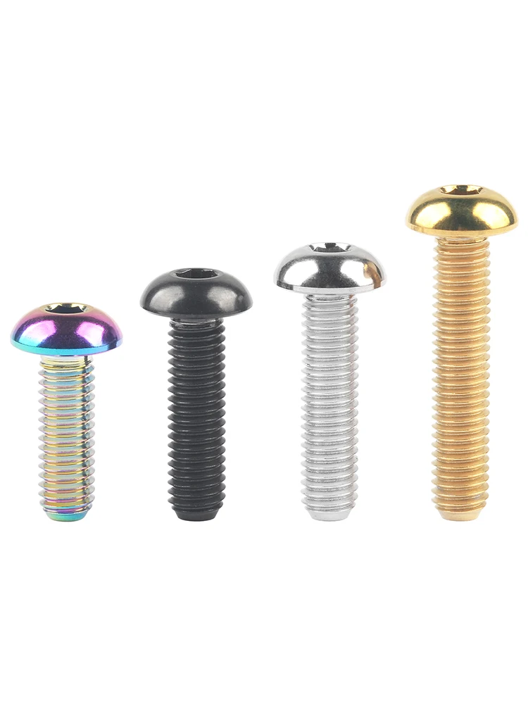 AliExpress NONE Xingxi Titanium Bolt M5/M6 x 8 10 12 16 15 18 20 25 30mm Bottle Cage Bracket Hexagonal Round Head Screw for Bicycle Parts