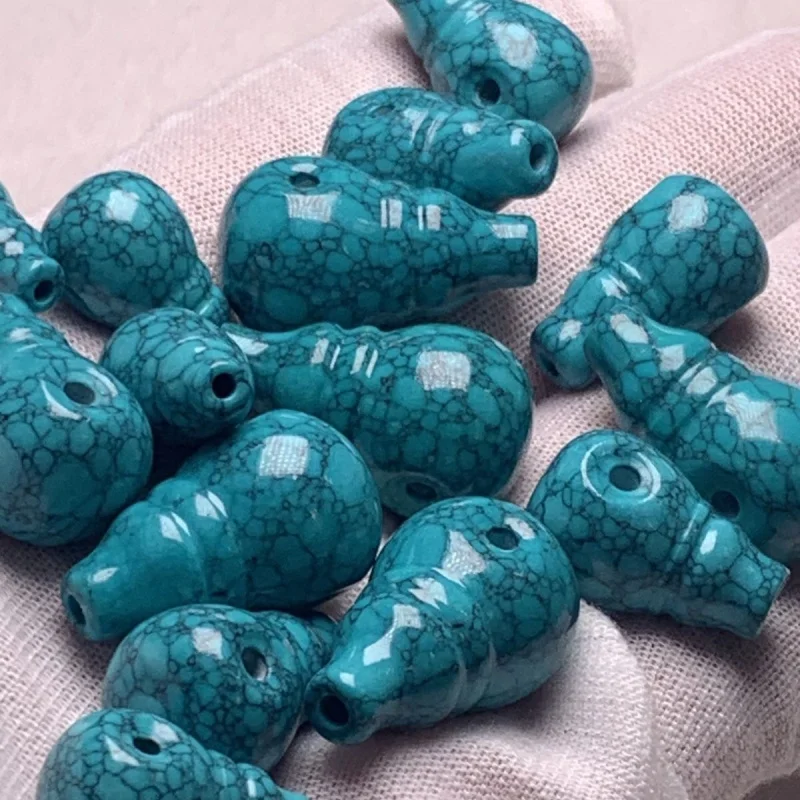 Turquoise Integrated Three-way Accessories High Porcelain Net Flower Vajra Moon Bodhi Buddha Bead Pendant