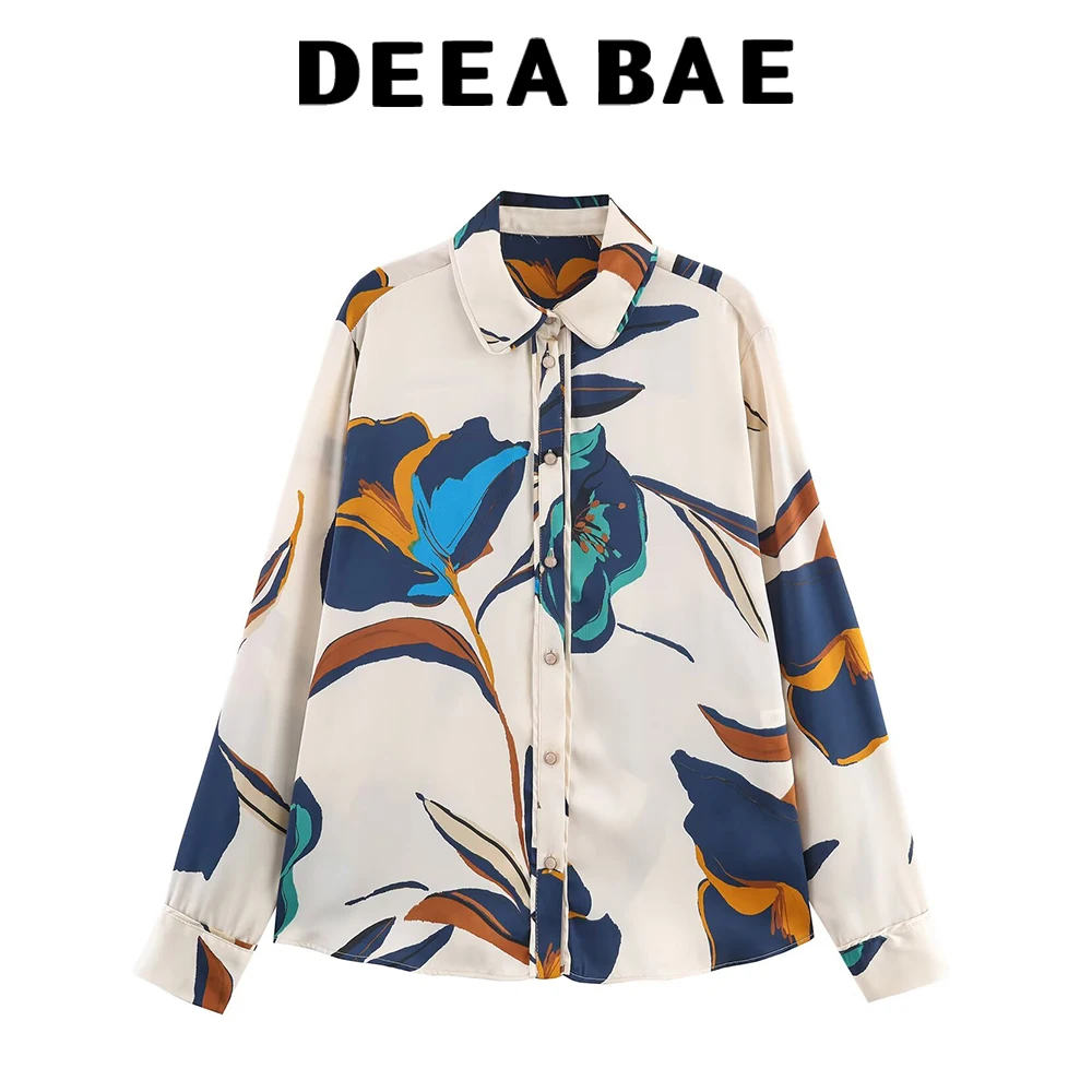 DEEABAE Langarmshirt im Vintage-Stil für Damen im Herbst 2025, mit Sinn für luxuriöses, elegantes, einzigartiges und schickes Oberteil