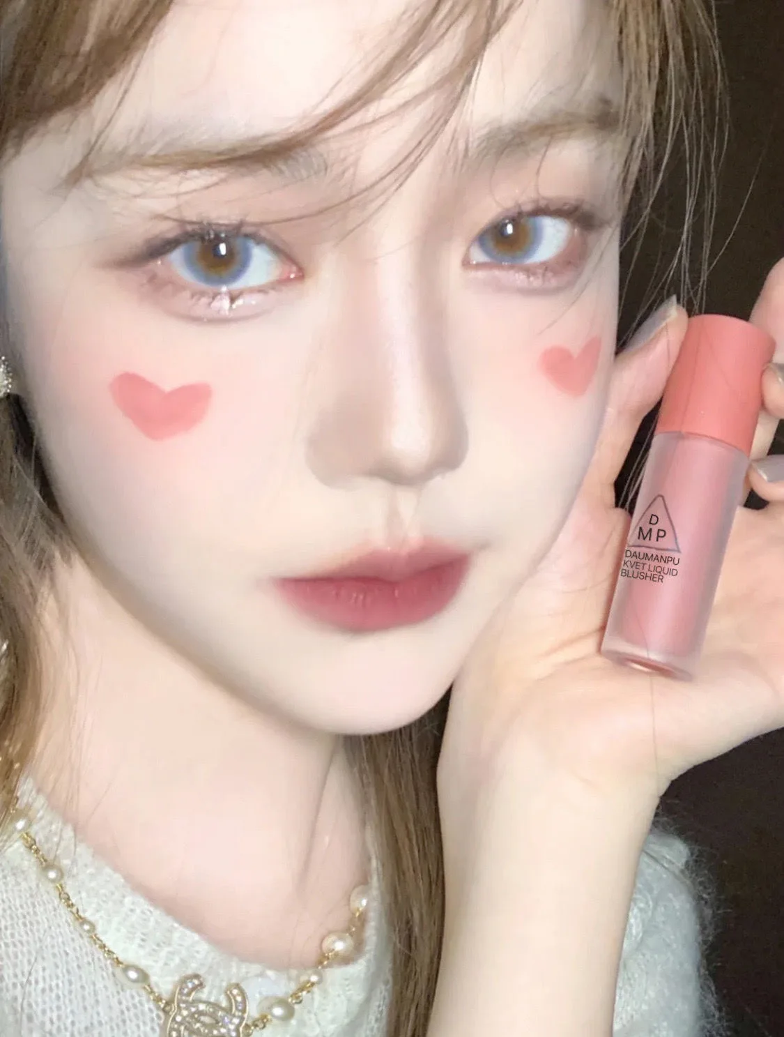 Ins Miniso Barbie Blush Liquid Exquisite Fashion Girl Cosmetic Kawaii Creativity Pattern Rouge Eye Shadow Student Birthday Gift