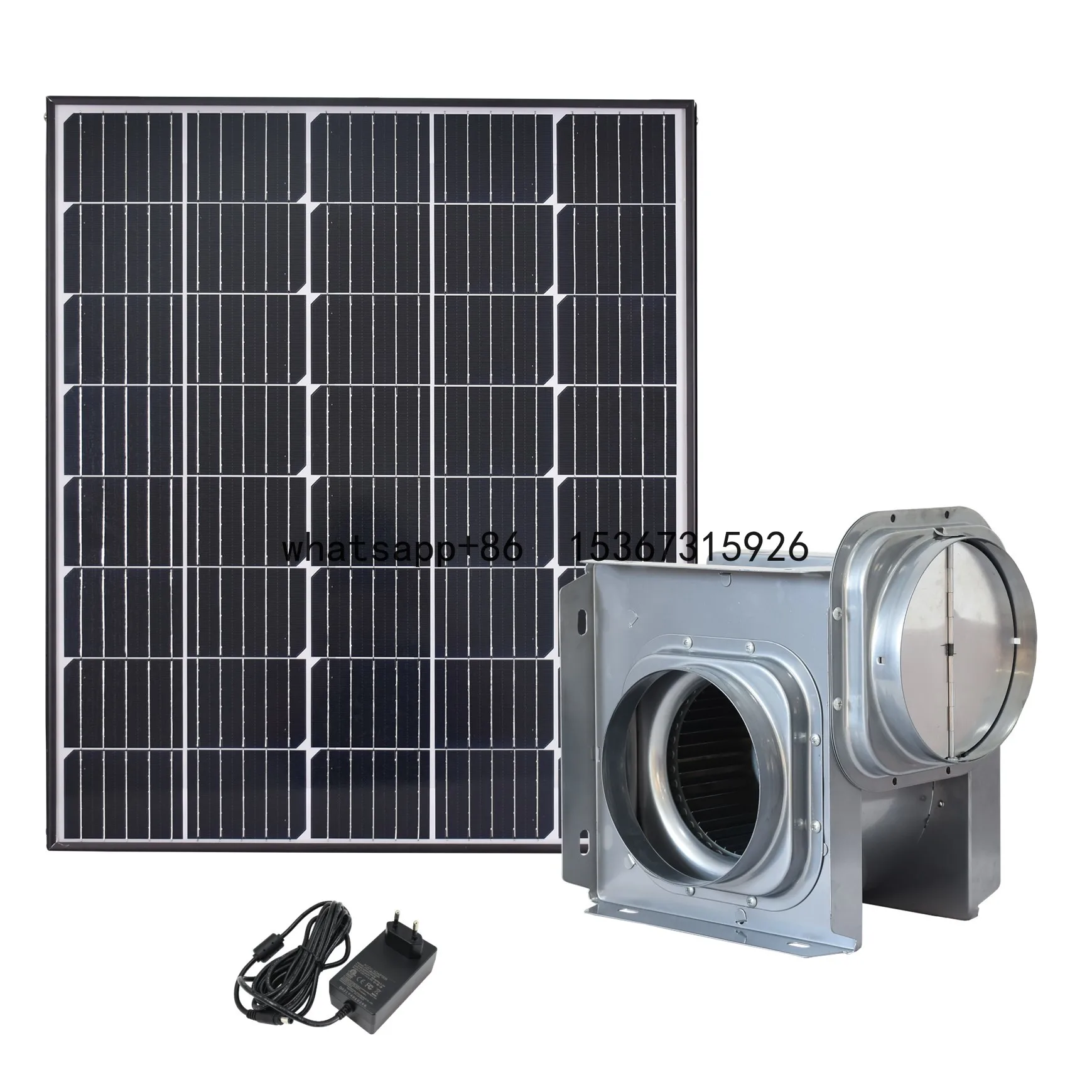 Greenhouse Ceiling Centrifugal Fan Ventilation Extractor Fan with Solar System ECO Solar Vent for Home