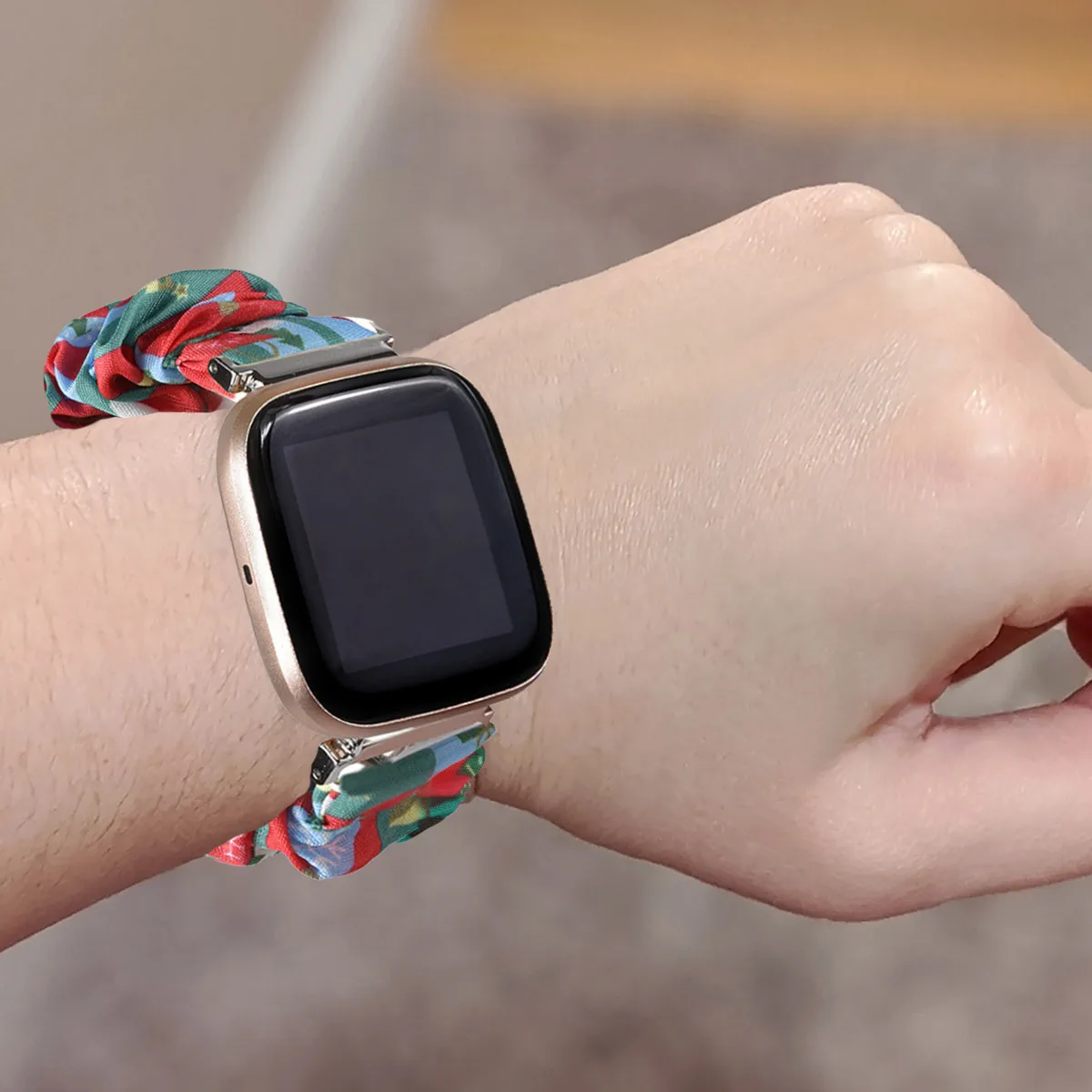 

Stylish Christmas Pattern Watchband Compatible with Fitbit 2 Comfortable Chic Wristwatch Band for Daily Formal