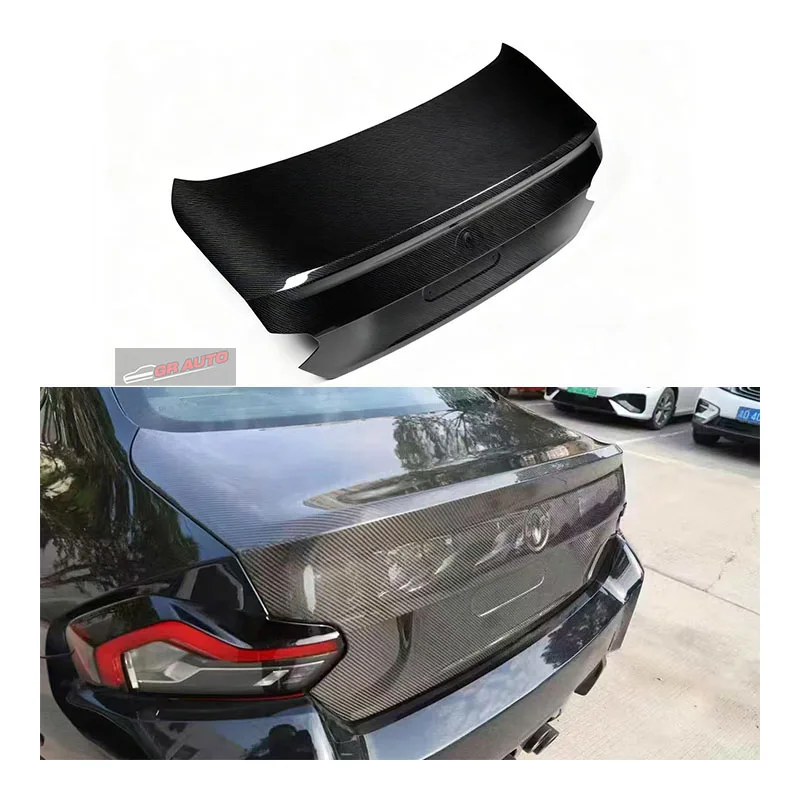 Yaochi New Dry Carbon Fiber Tailgate & Trunk Lid Bumper Exhaust Cut-Outs for G87 M2 Bolt-On Retrofit/Upgrade (1 Year Warranty)