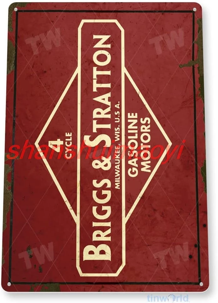 Briggs Stratton GARAGE, TIN SIGNS, VEHICLESMETAL 8