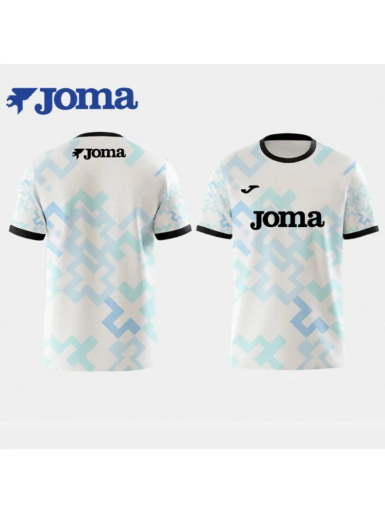 ملابس رياضية لكرة القدم للرجال بأكمام قصيرة مطبوعة ثلاثية الأبعاد من JOMA Summer Polish، ملابس تي شيرت للجري سريعة الجفاف وجيدة التهوية #2