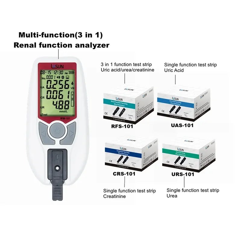 

3-In-1 Renal Function Analyzer Uric Acid (Ua)/Creatinine (Cr)/Urea (Ur) Household Clinical Produits Pour Analyseur De Créatinine