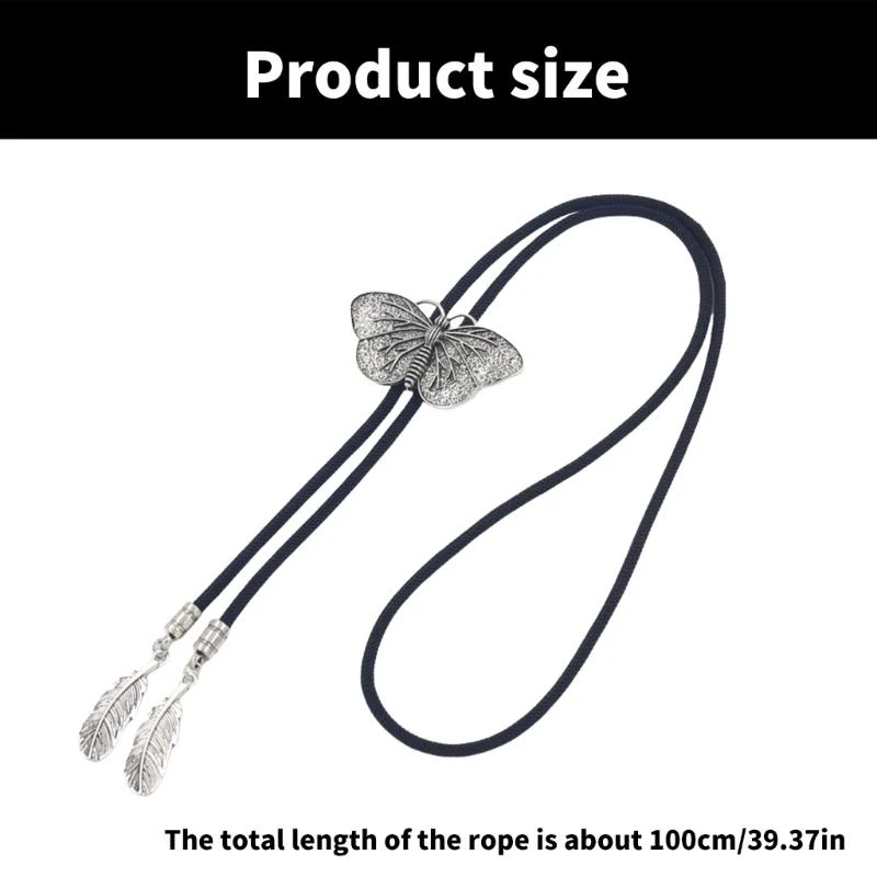 彫刻の編み靴型ボロタイングバタフライチャームカウボーイネクタイネックレスカントリースタイルボロタイカウボーイY166