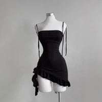 2026 Sexy Sleelveless Backless Mini Dress Women Summer Europe America Lace Up Bodycon Dresses High Street Party Club Black Dress - Image 2