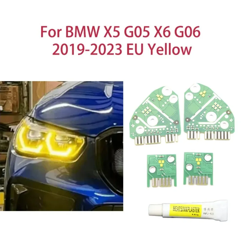 Para BMW X5 G05 X6 G06 2019-2023 versión UE chip DRL amarillo limón Ojos de Ángel modificación de luz faros de coche chip de bal