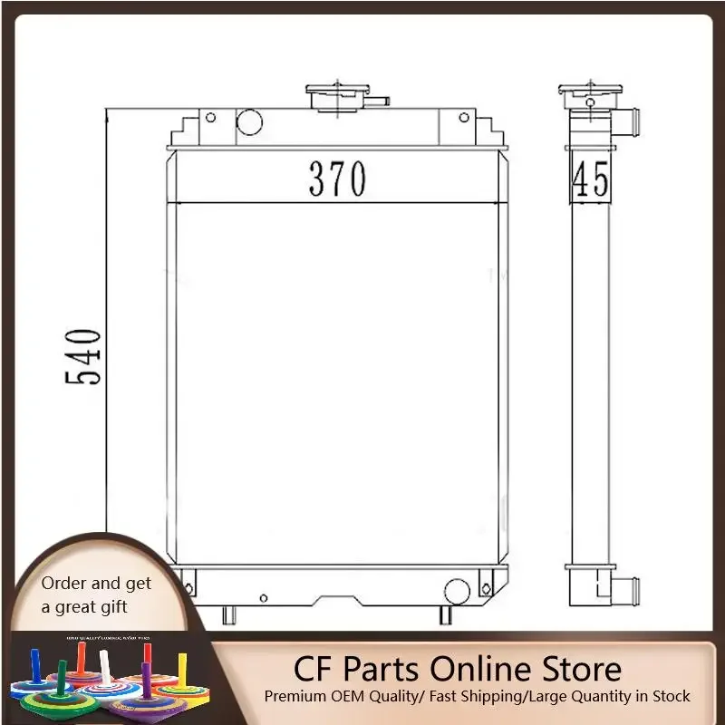 

Buy New Radiator Core 21U-03-31102 For Komatsu PC30MR-1 PC27MR-1 PC35MR-1 Excavator