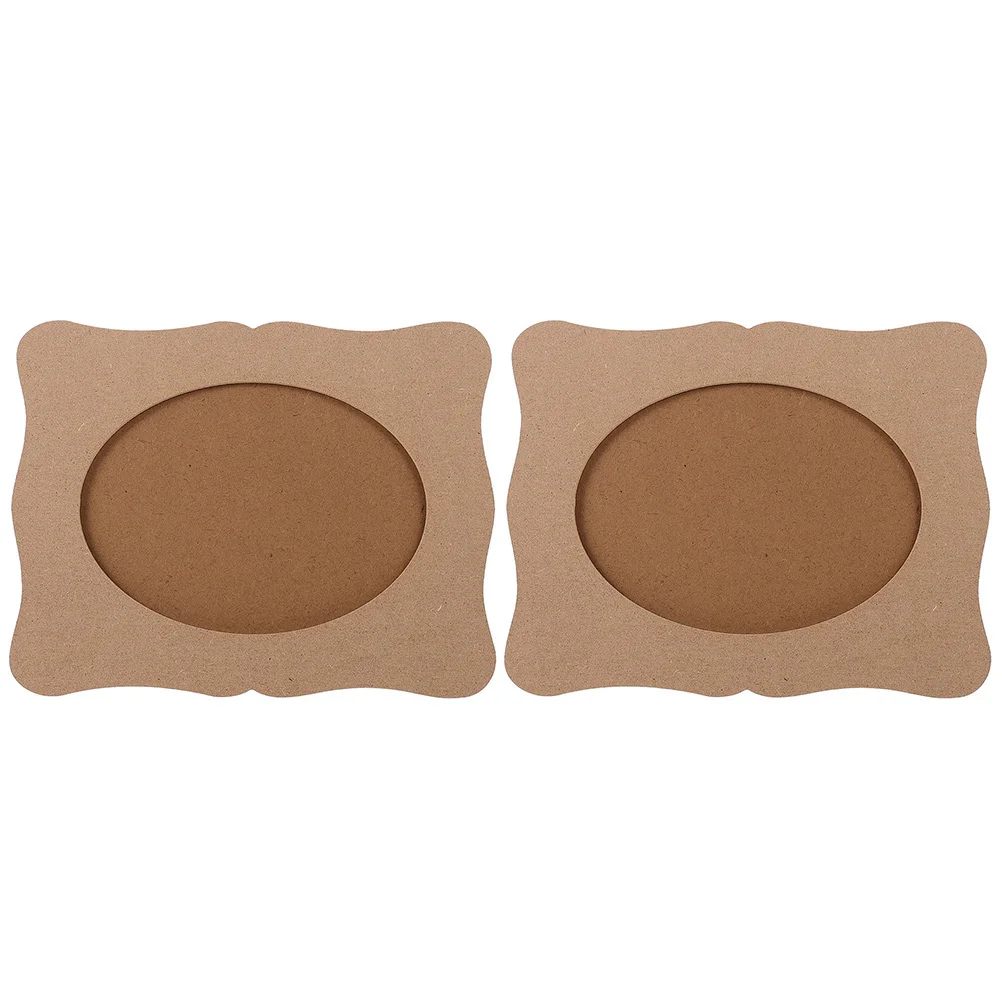 

2Pcs DIY Blank Wooden Picture Frames Natural Wood Decorative Frames for Handmade Painting Crafts Natural Wood Frame