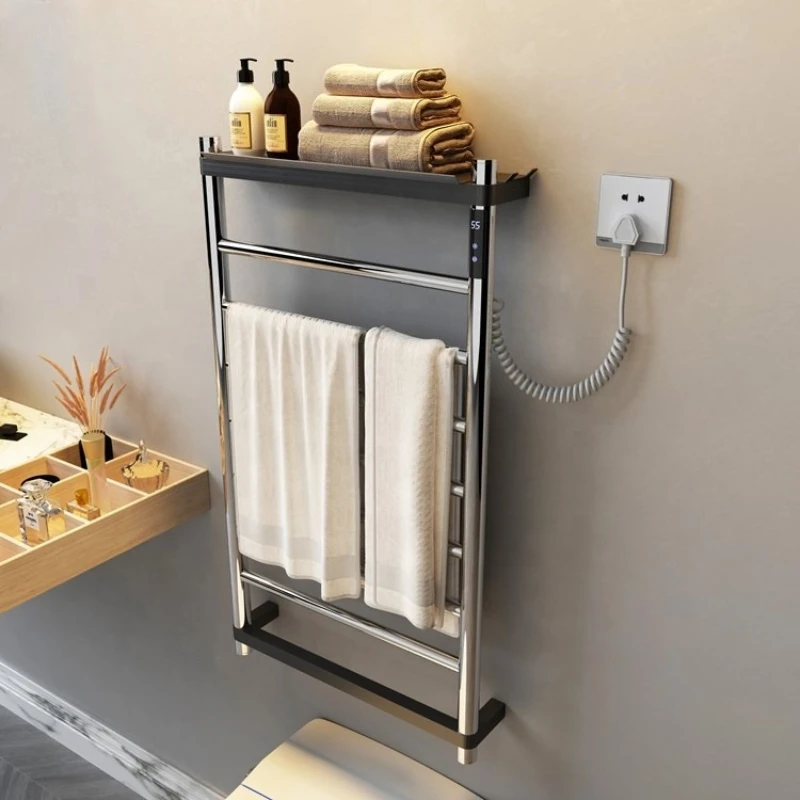 Stainless steel intelligent hanging towel rack bathroom accessories electric towel rack with rack electric towel warmer