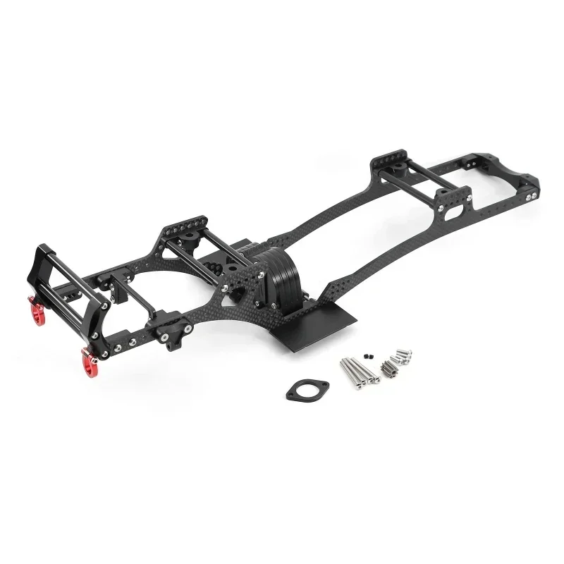 Kit telaio in fibra di carbonio telaio Rail Skid Plate Set paraurti cambio per Axial SCX10 1/10 RC Crawler Car aggiornamenti fai da te