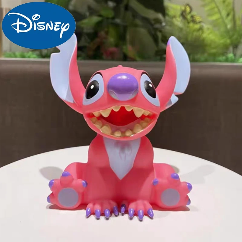 Disney Lilo & Stitch Piggy Bank Figure Stitch Angel Interstellar Ornament Anime Character Children's Surprise Kawaii Funny Gifts