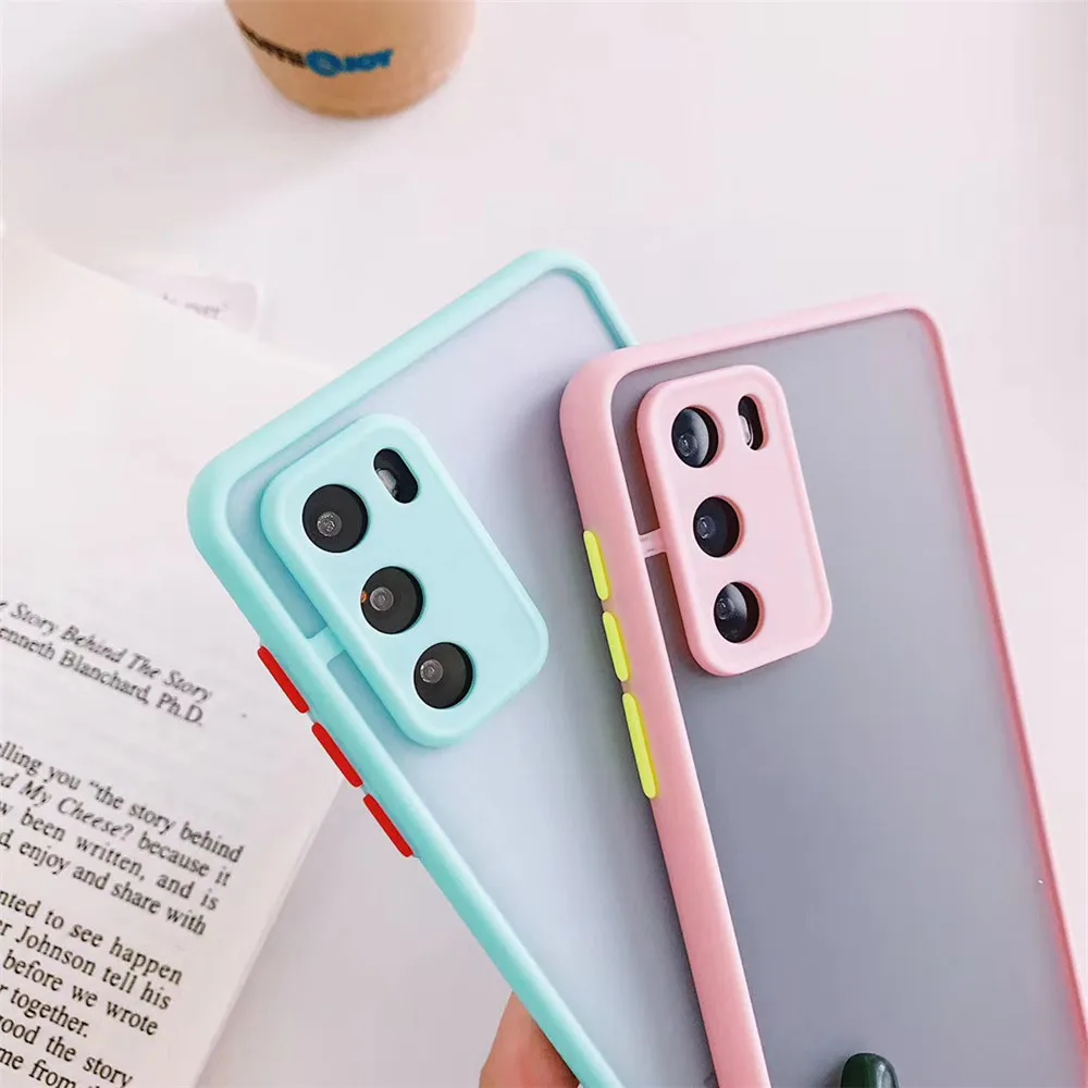 Camera Lens Protector Phone Case Huawei P30 Lite P20 P40 Pro Nova 9 Transparent Matte Cover On Honor 8X 9X 20 30 50 Pro Cases