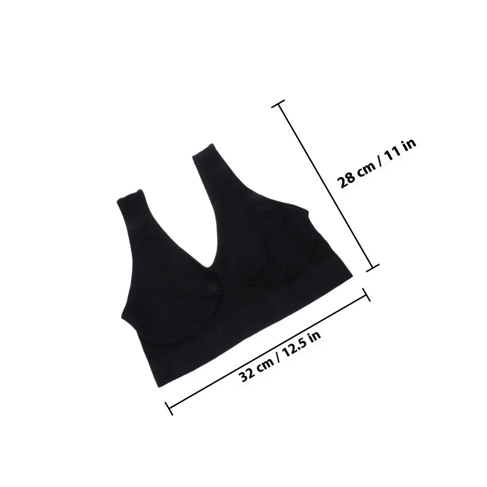 3Pcs Fitness Bras for Women Yoga Sports Bra Wirefree Seamless Design Moisture Absorbent Lightweight Workout Vest Soft Daily Use