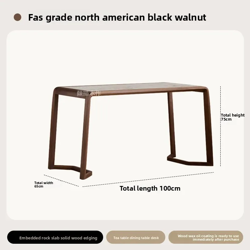 

b15 New Chinese Slate Tea Table North American Black Walnut Tea Room Furniture Home