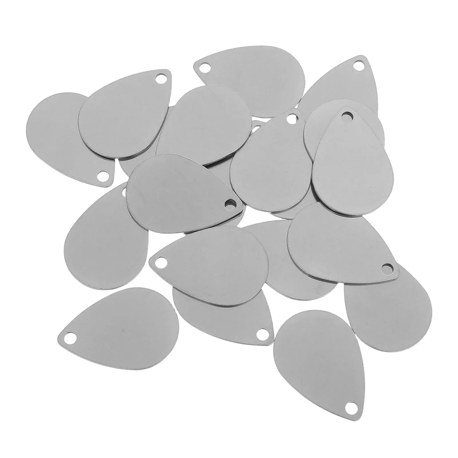 20 Pcs Stainless Steel Stamping Label Keychain Metal Dog Id Tags Blanks for Engraving