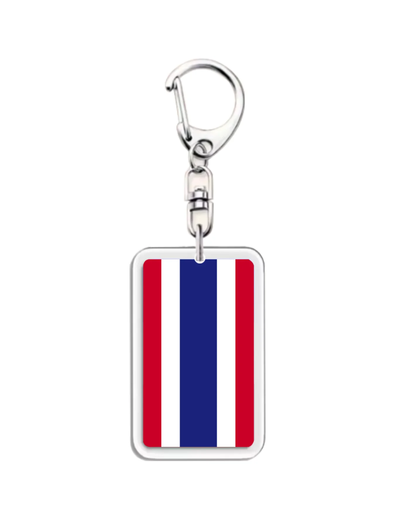 Thai Flag Keychain for Backpack and Key, Travel Souvenirs, Patriotic Trinkets, Gifts for Friends