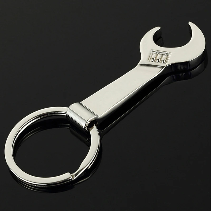 1 pçs/2 pçs chave de metal forma chave prata chaveiro chave abridor de garrafa chaveiros ferramentas de decoração do carro