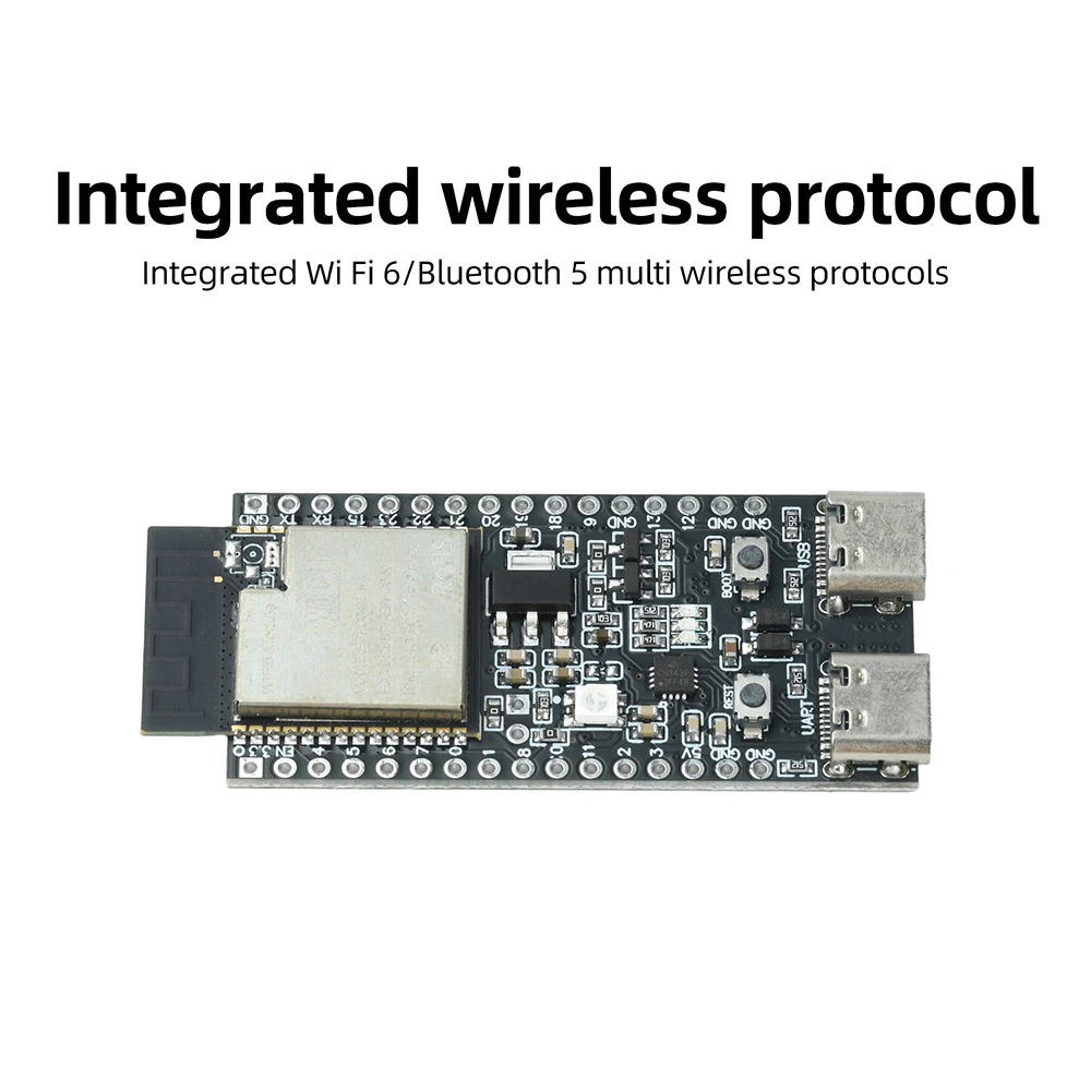 ESPC6-32-N4 WiFi Bluetooth Development Module Core Board CH343 Driver Dual Type-C Ports with Pins