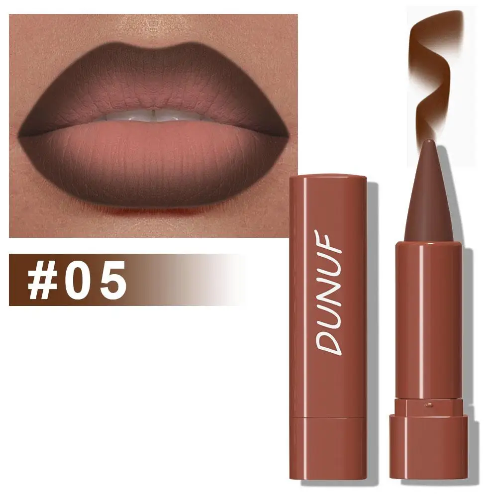 Fluwelen Matte Lippenstift Waterdichte Lip Liner Potlood Niet Kleverige Contouren Krijt Voor Lip Make-Up Langdurige Rijke Hydraterende J3r9