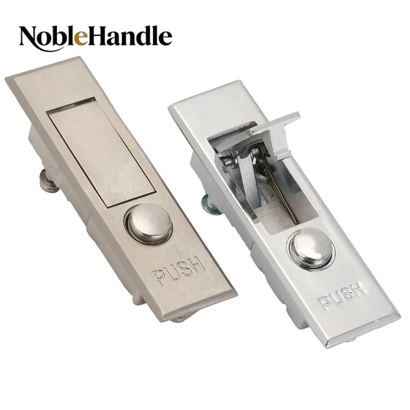 AB503 Flat Pop-up Lock, Dot Button Spring Latch for Fire Cabinet Switchgear Industrial Mechanical Equipment Door Hardware