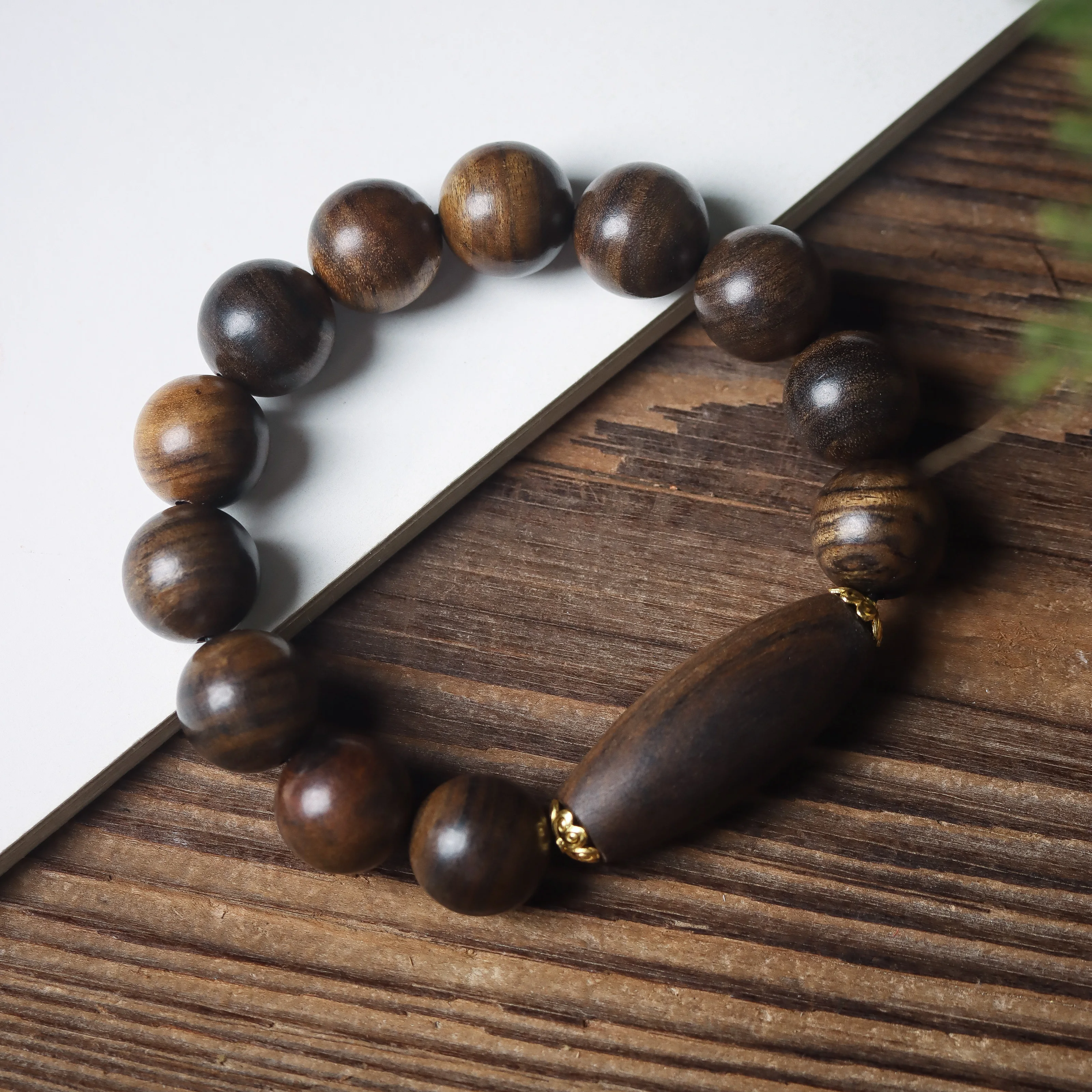 

Wooden Carving Tibet Beads Bracelet Men and Women Couple Buddha Shurangama Mantra Scriptures Lucky Gear Car Hanging