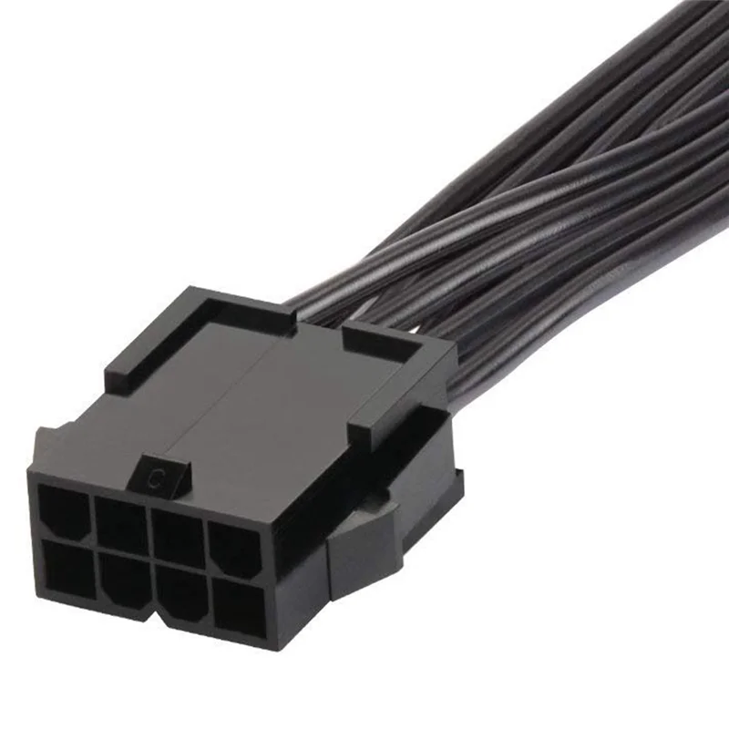 Cable de extensión de CPU de 8 pines, placa base ATX CPU de 8 pines hembra a 8(4 + 4) pines macho, Cable de extensión para fuente de alimentación PSU, 2 uds.