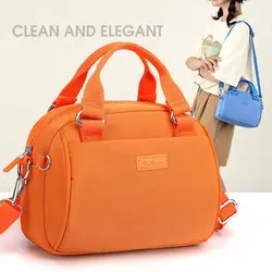 Ins Textured Women's Hand 2025 New Fashion Waterproof Oxford Cloth Fashion with Foreign Crossbody Shoulder SweetStyle Zipper Bag
