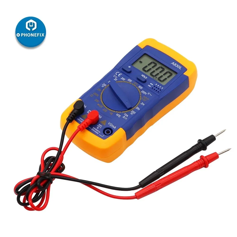 Multimetro digitale LCD universale Tester di corrente di tensione Mini metro per test di riparazione della scheda madre del telefono cellulare per principianti