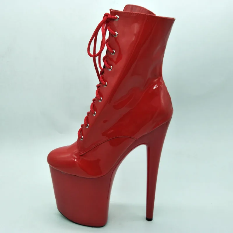 Strip Pole Dance Ankle Boots, Sexy Dançarina Exótica, Tamanho Grande, Dedo Do Pé Redondo, Catwalk Boate Punk, Gótico, Novos Modelos, 8 ", 20cm