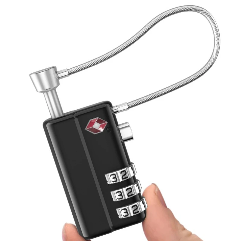 Customs , gun box TSA lock, wire lock, anti-theft gun box lock, 3-digit alloy combination , 6CM pin