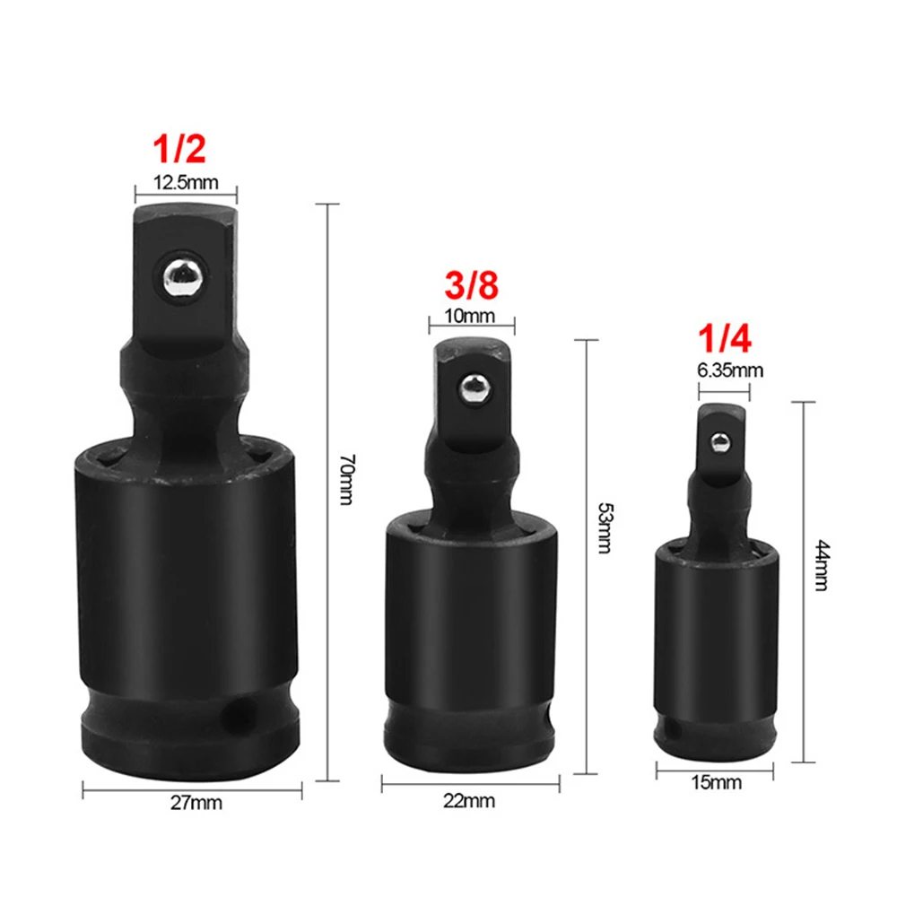 Pneumatic Universal Joint 360 Degree Swivel Electric Wrench Socket Adapter Air Impact Wobble Socket Adapter Hand Tool