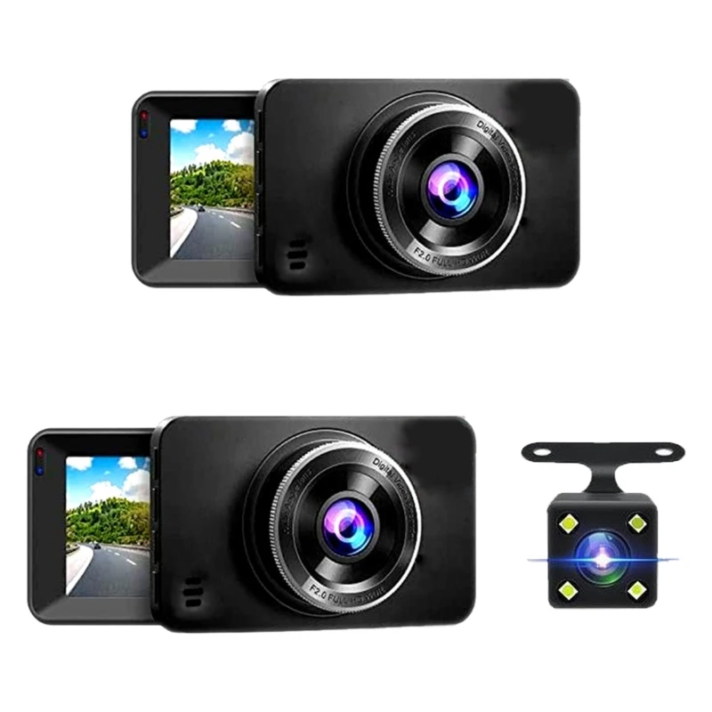 2inch Front and Rear Dashcams for Car Dashing Camera for Car Dashing Camera