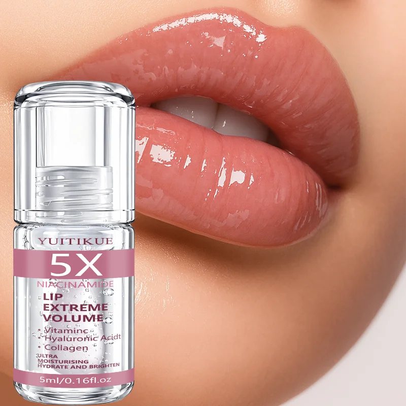 YUITIKUE 5ml Niacinamide Lip Oil - Vitamin C Hyaluronic Acid Collagen Moisturizing Lip Care