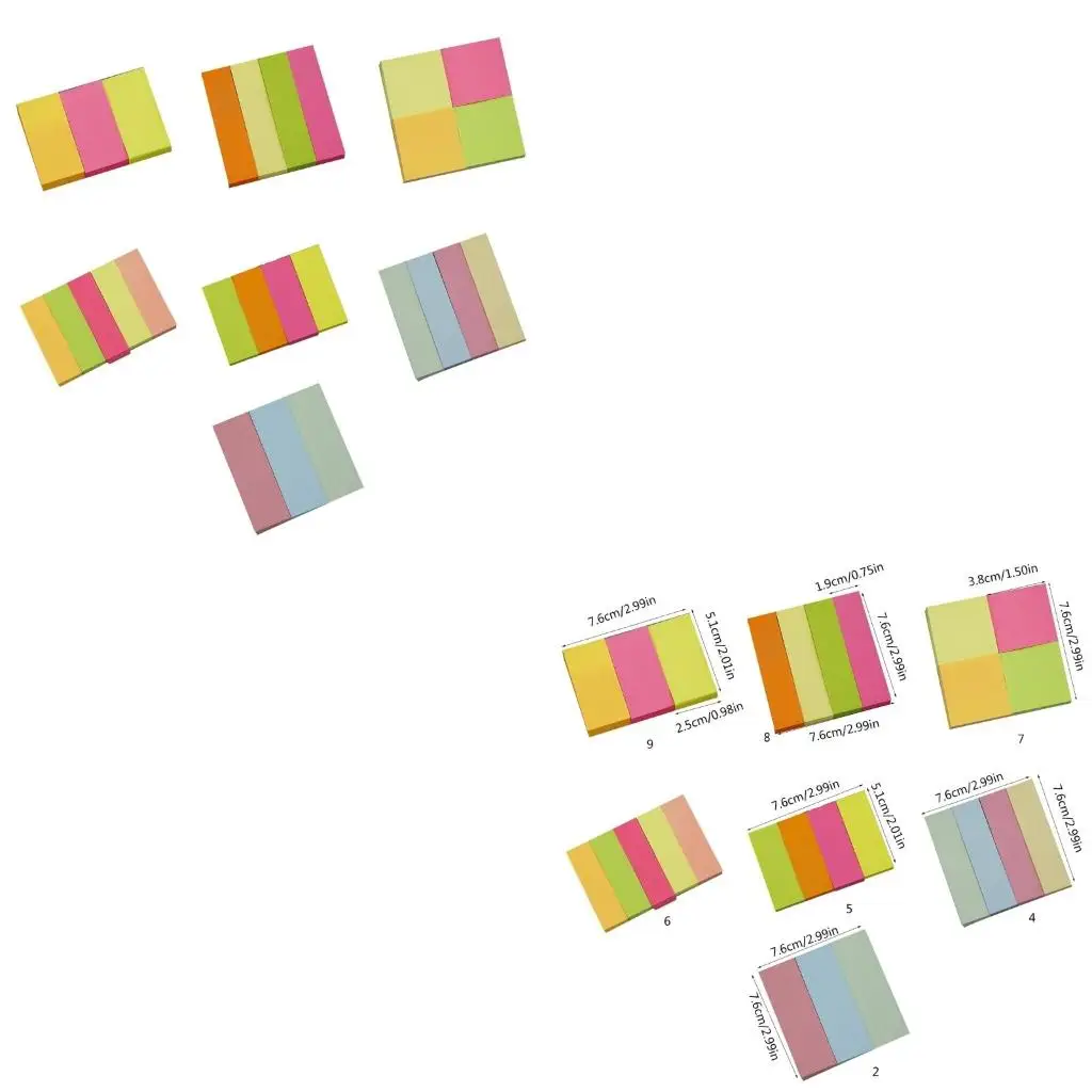  Writable Repositionable Page Markers Labels, Colorful File Tabs Flags for Notes