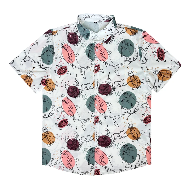 2025 Fashion Men's T-shirt Floral Short-Sleeved Summer Casual Holiday Outfit High-Quality Beach Top S-2XL