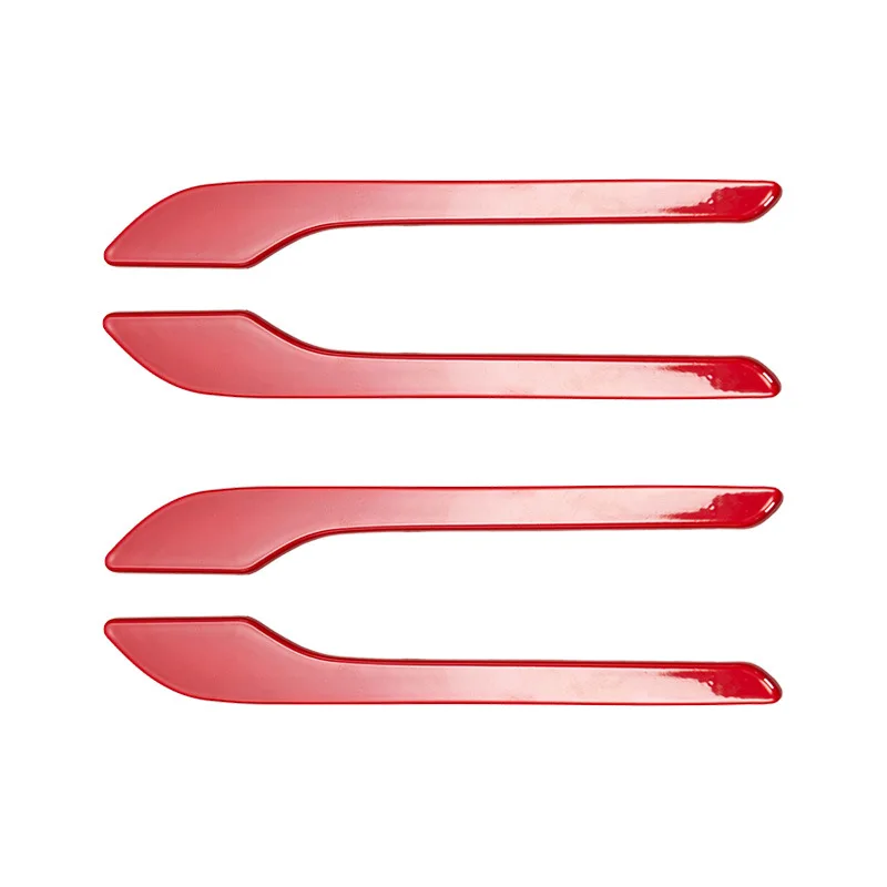 Baked Red Paint Door Handle Covers for Tesla Model 3/Y – Anti-Scratch ABS Decorative Protector Stickers