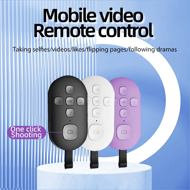 Wireless Bluetooth Mobile Selfie Lazy Instant Music Video Remote Control Mobile Phone Bluetooth Controller For Xiaomi Apple