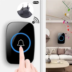 Wireless Doorbell EU Plug 300M Remote Control Waterproof 433 Frequency Through The Wall Signal Alarm Ambulance Smart Doorbell