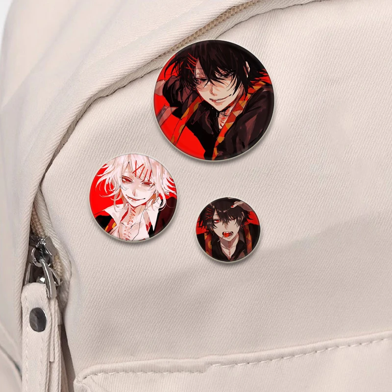 Anime Badge about Kaneki Ken Touka Kirishima JUZO SUZUYA,Ghoul Horror Brooch Pins for Clothes Backpack Jewelry Accessories Gifts