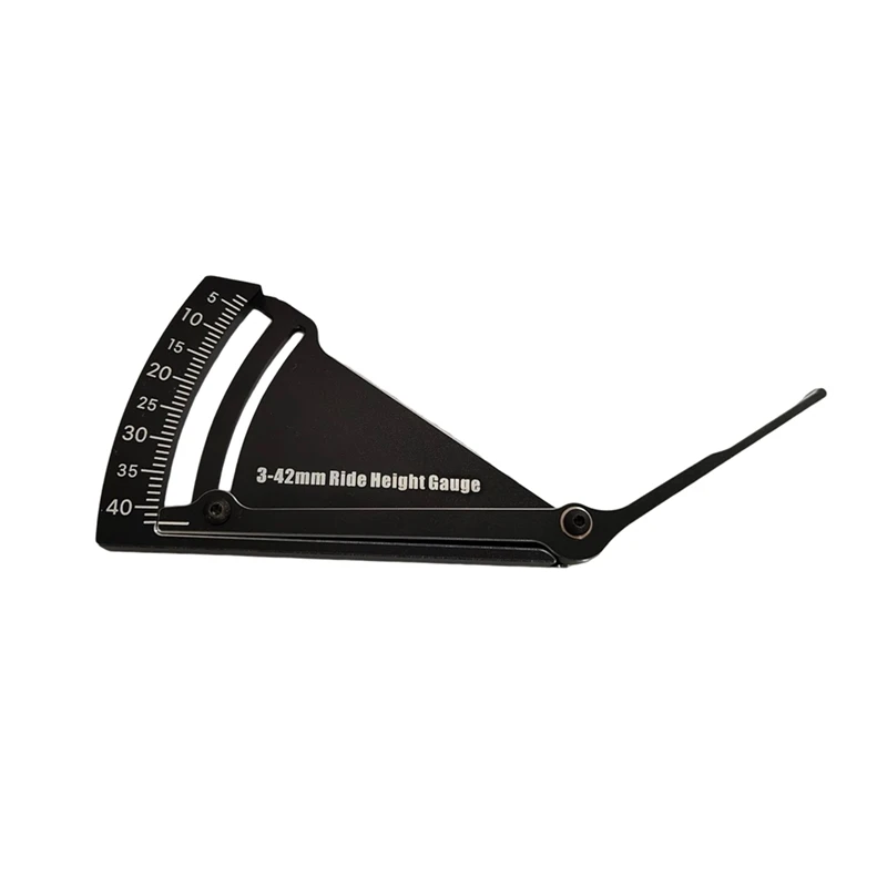 RC Altura do carro e roda Rim Camber Ruler, Régua ajustável, 3-42mm Ride Height Gauge
