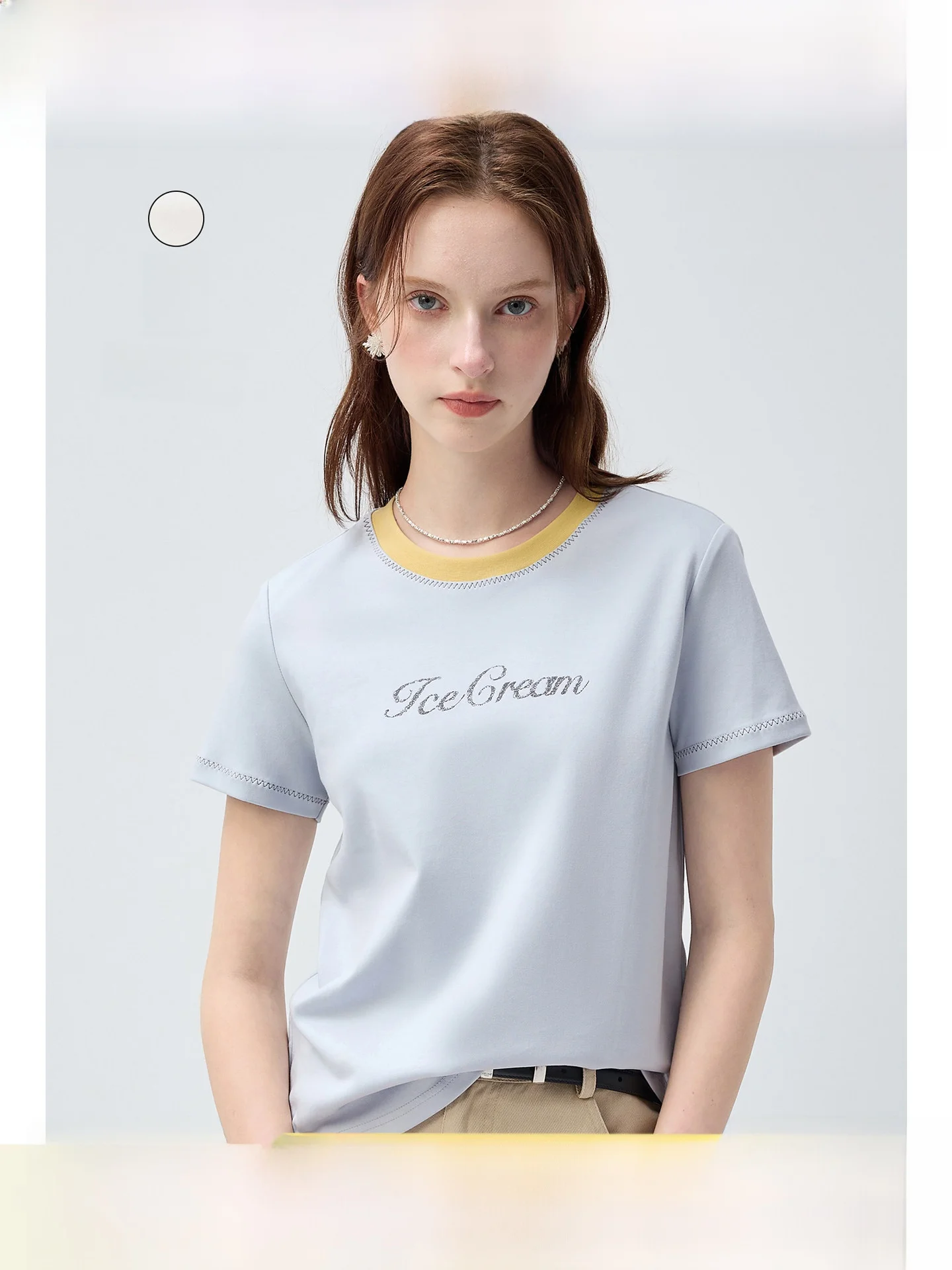

Reggae plus Size Women's Short Sleeve T-Shirt Shoulder Width Standard Commute Style Korean Version Slim Fit Summer Top
