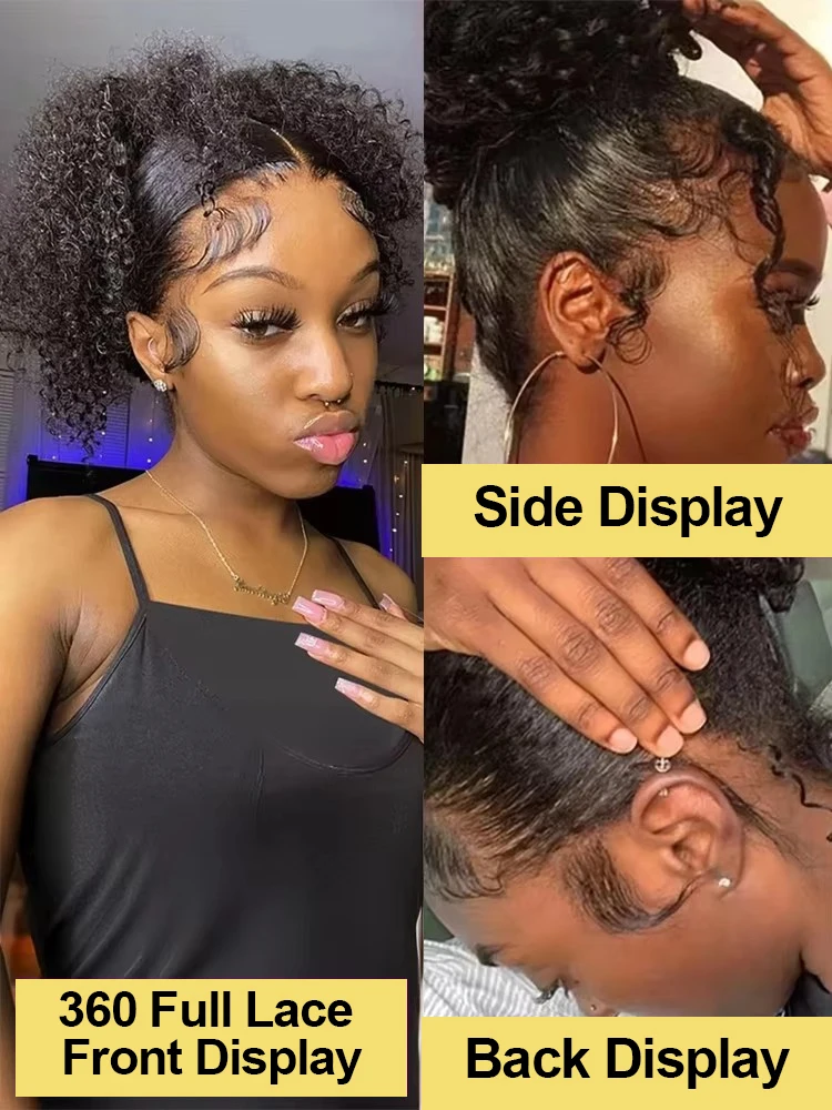 40 بوصة 250 الكثافة موجة عميقة 13x6 360 Hd الدانتيل أمامي خصلات الشعر المستعار الإنسان البرازيلي مجعد قبل قطع الدانتيل غلويليس شعر مستعار جاهز للارتداء