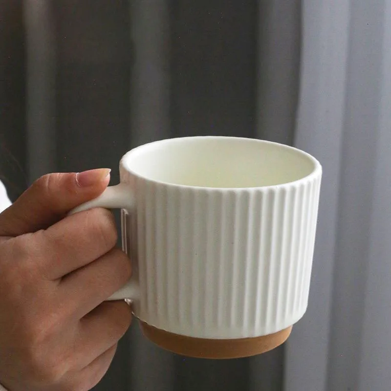 Simple Ceramic Coffee Mug Oatmeal Milk Breakfast Cup High Temperature Resistant Office Living Room Kitchen Home Drinkware Tool